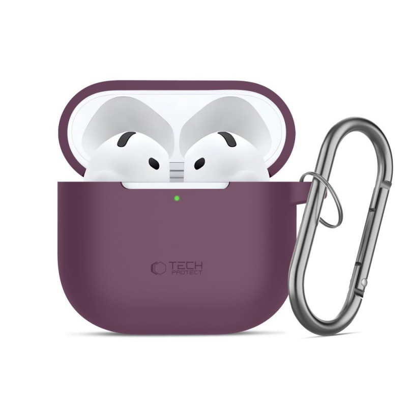 Capa Tech-Protect Silicone Hook para Apple AirPods 4 / 5 THP6094, bordô