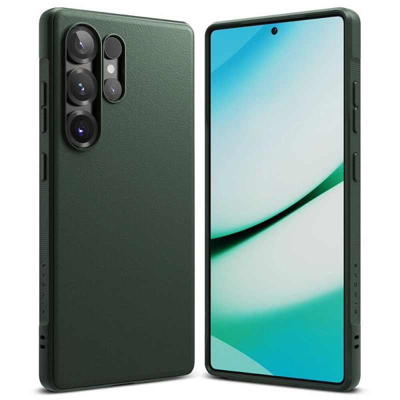 Capa Ringke Onyx para Samsung Galaxy S25 Ultra, verde-escuro