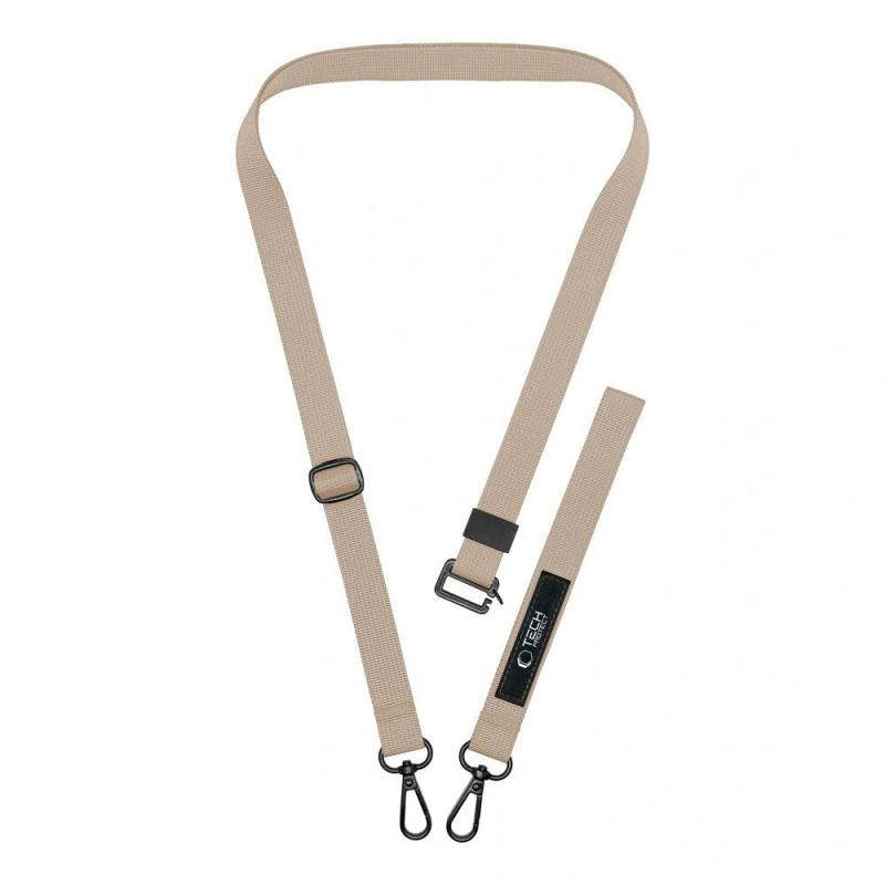Cordão para telemóvel Tech-Protect C6S Rope Crossbody 2 em 1, Cosmic Latte (bege)