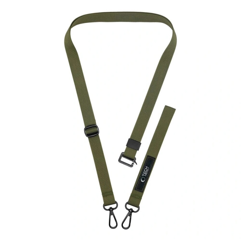 Tech-Protect C6S Rope Crossbody cordão para telemóvel 2-em-1, Cargo Khaki (verde-azeitona)