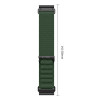 Pulseira Tech-Protect Nylon Pro THP6036 para Garmin Fenix 5X / 5X Plus / 6X / 6X Pro / 7X / 8 / 8 Pro / 9 / 9 Pro (51 mm), verde militar
