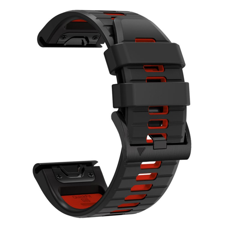 Pulseira Tech-Protect Iconband Pro para Garmin Fenix 5X / 5X Plus / 6X / 6X Pro / 7X / 8 / 8 Pro / 9 / 9 Pro (47 mm), preta / vermelha