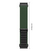 Pulseira Tech-Protect Nylon Pro THP6034 para Garmin Fenix 5X / 5X Plus / 6X / 6X Pro / 7X / 8 / 8 Pro / 9 / 9 Pro (51 mm), verde / preta