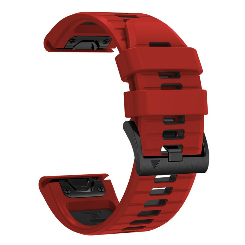Pulseira Tech-Protect Iconband Pro THP6050 para Garmin Fenix 5X / 5X Plus / 6X / 6X Pro / 7X / 8 / 8 Pro / 9 / 9 Pro (47 mm), vermelha / preta