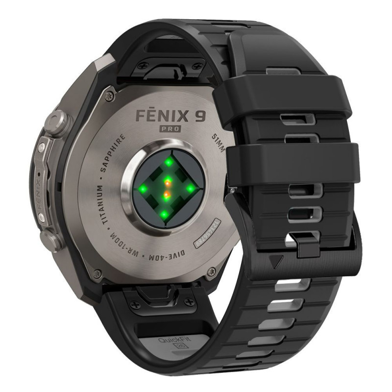 Pulseira Tech-Protect Iconband Pro THP6046 para Garmin Fenix 5X / 5X Plus / 6X / 6X Pro / 7X / 8 / 8 Pro / 9 / 9 Pro (47 mm), preta / cinzenta