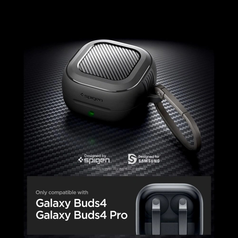 Capa Spigen Rugged Armor para Samsung Galaxy Buds 4 / 4 Pro, preto mate