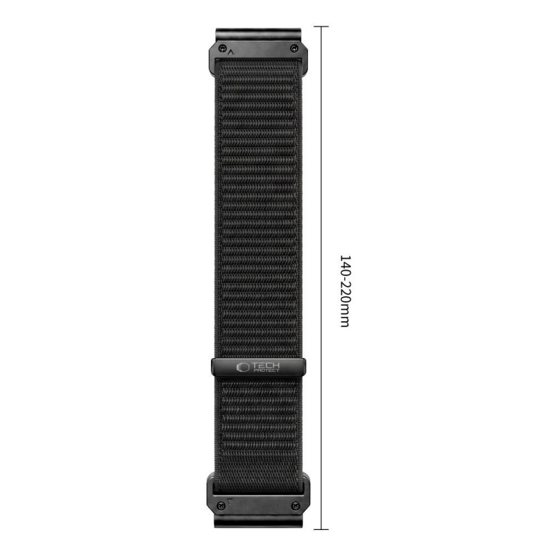 Pulseira Tech-Protect NylonLoop THP6104 para Garmin Fenix 5X / 5X Plus / 6X / 6X Pro / 7X / 8 / 8 Pro / 9 / 9 Pro (51 mm), preta