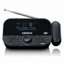 Lenco CR-615BK Rádio-despertador com projeção, DAB+/FM, preto