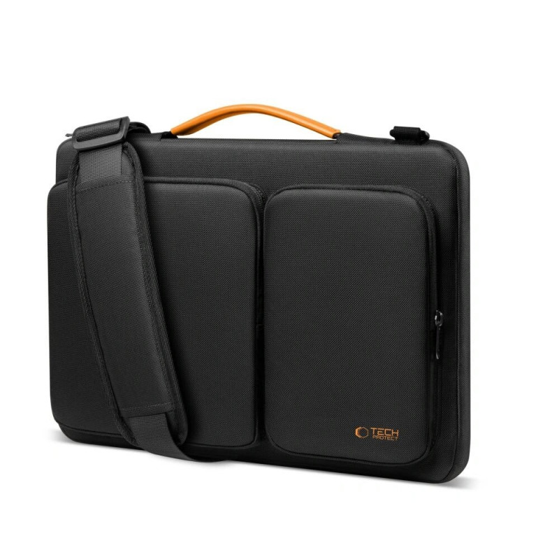 Mala para portátil Tech-Protect Defender Bag THP4355 13-14", preta/laranja