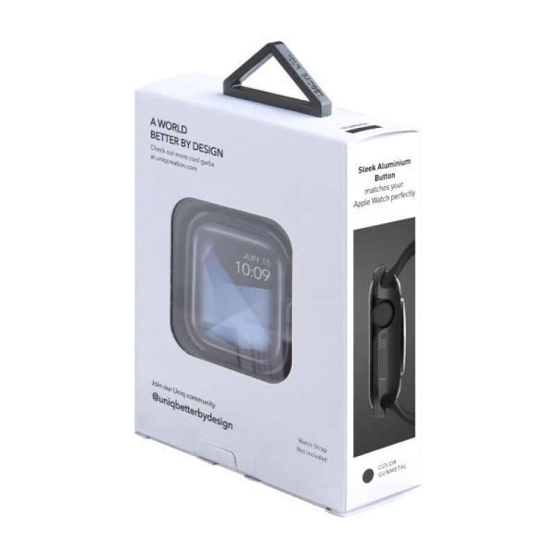 Capa UNIQ Valencia para Apple Watch Series 4/5/6/SE 44 mm, cinzento gunmetal