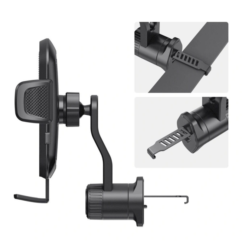 Suporte universal para telemóvel para saída de ar do carro Tech-Protect V8, preto