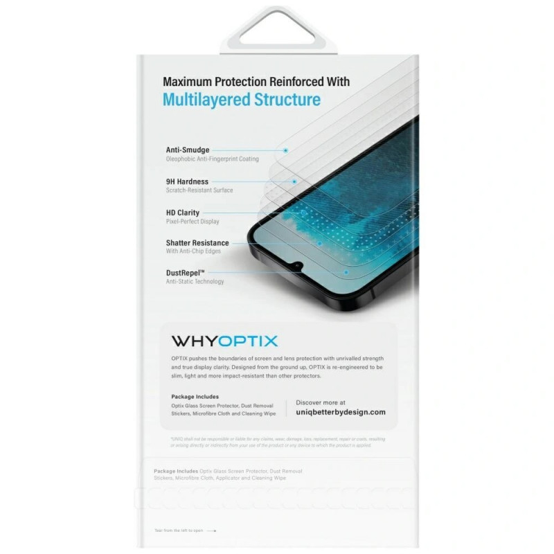 Protetor de ecrã em vidro temperado com privacidade UNIQ Optix Privacy para Samsung Galaxy Z Flip7