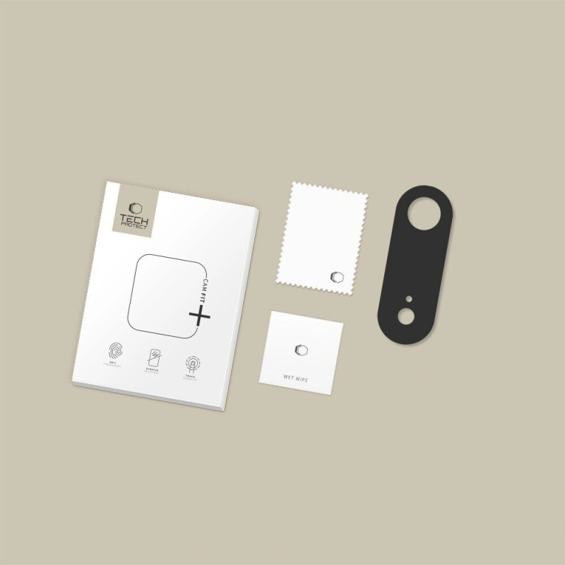 Capa para módulo de câmara Tech-Protect Camalloy Fit+ para Apple iPhone Air, preta