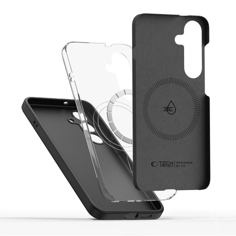 Capa Tech-Protect Silicone MagSafe para Samsung Galaxy S26+, preta