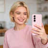 Capa Tech-Protect Silicone MagSafe para Samsung Galaxy S26+, rosa pérola