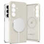 Capa de silicone MagSafe Tech-Protect para Samsung Galaxy S26+, Cosmic Latte