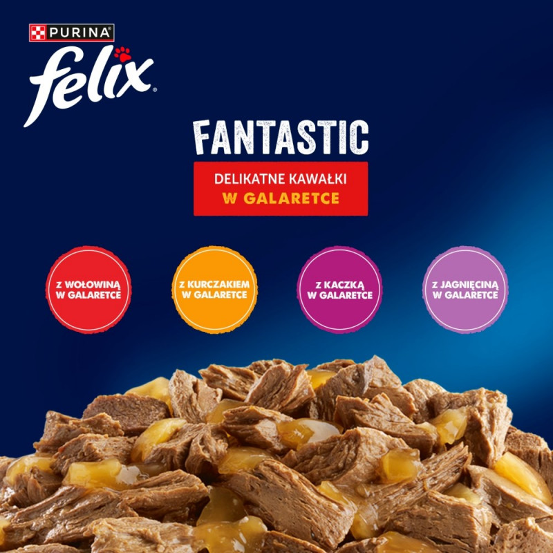 Purina Felix Agail Comida para Gato, Vaca, 44 x 85 g