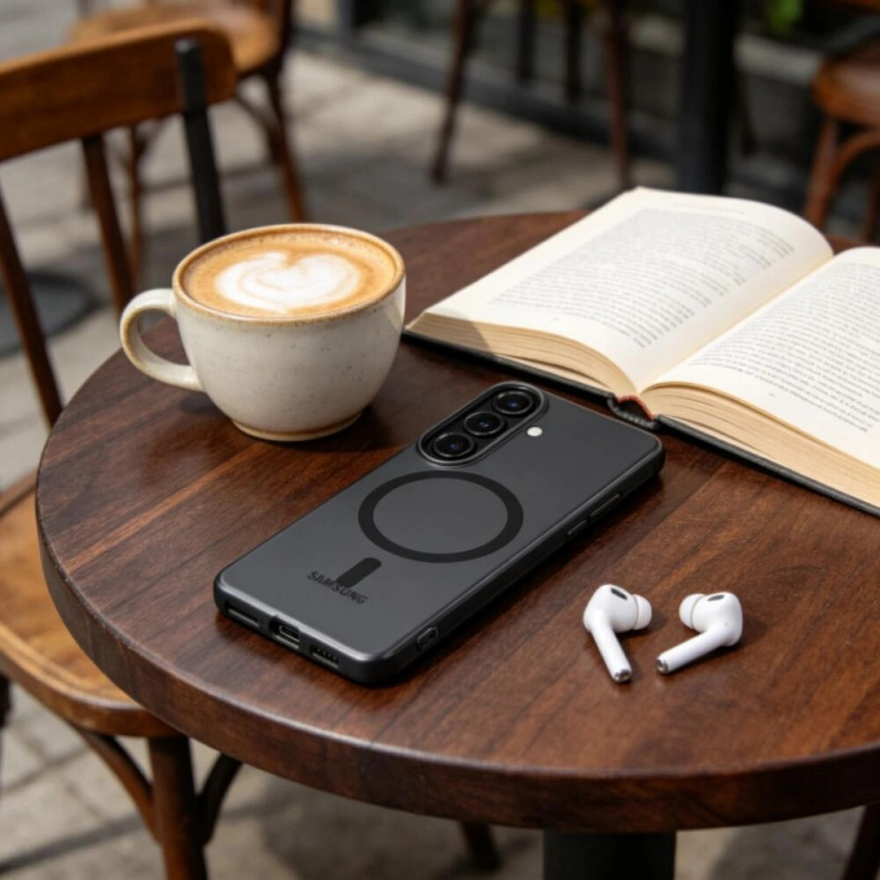 Capa Tech-Protect MagSlim MagSafe para Samsung Galaxy S26, preto mate