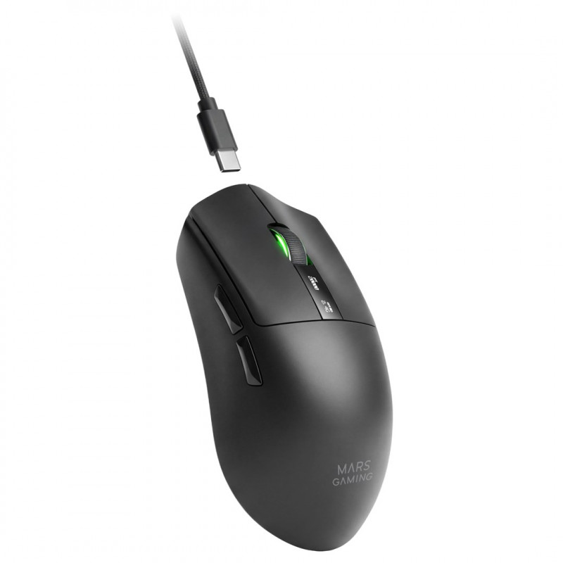 Mars Gaming MMW-ELITE Rato de Gaming Sem Fios, 20000 DPI, Bluetooth 5.4, 2.4 GHz, Preto