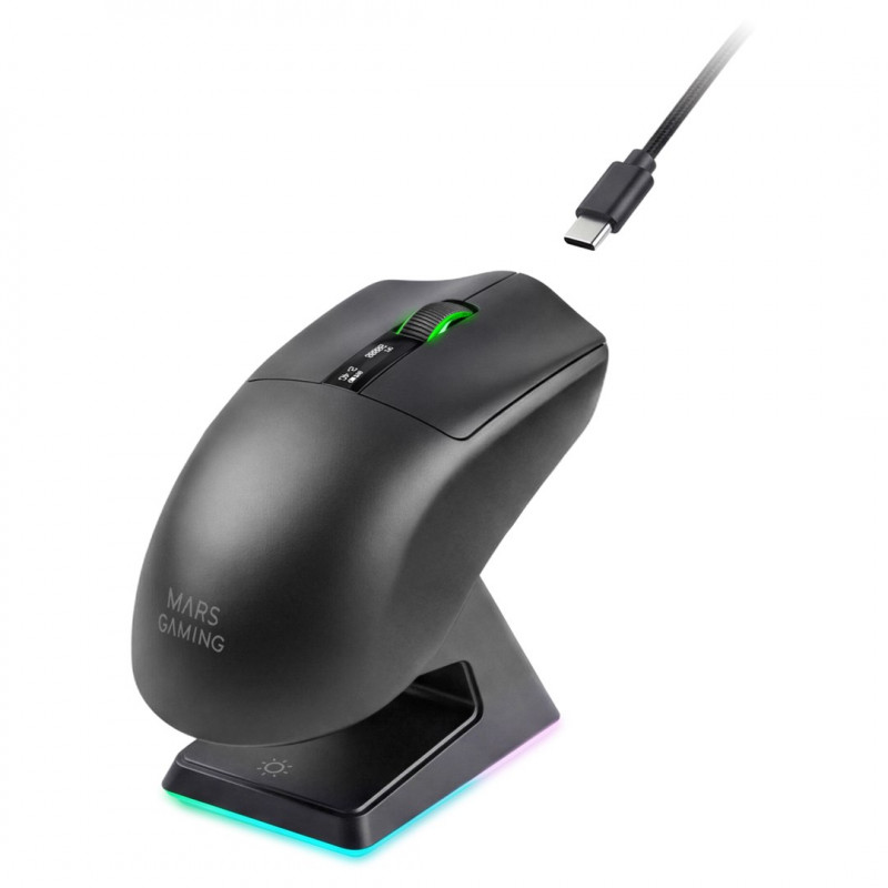 Mars Gaming MMW-ELITE Rato de Gaming Sem Fios, 20000 DPI, Bluetooth 5.4, 2.4 GHz, Preto