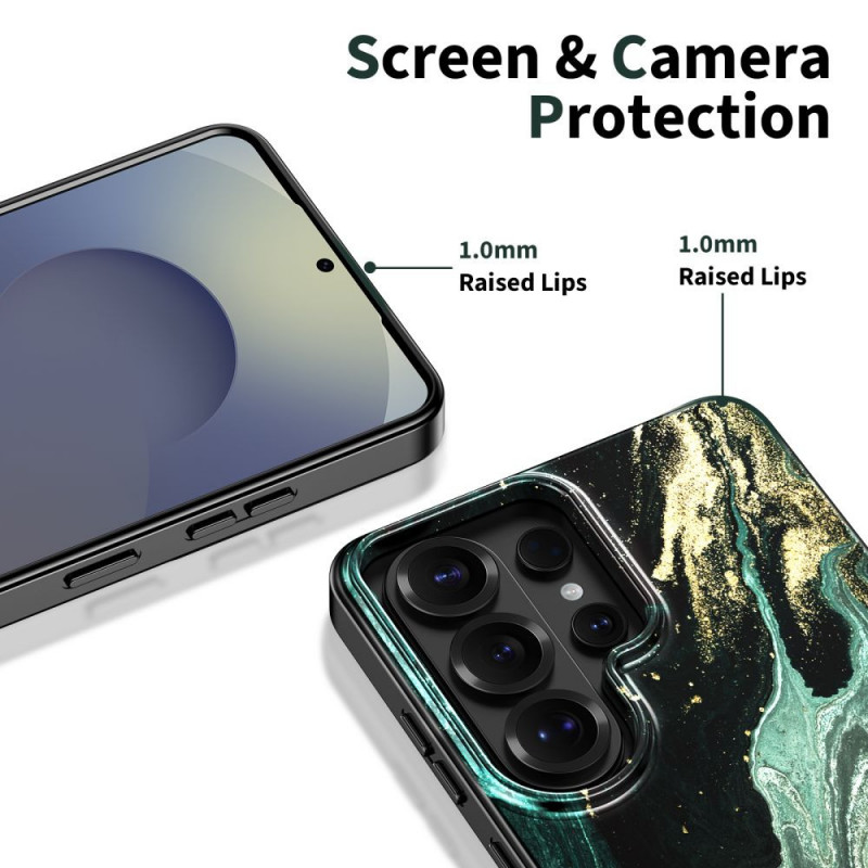 Capa Tech-Protect Lamano MagSafe para Samsung Galaxy S26 Ultra, preta e verde