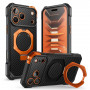 Capa Supcase UB Grip Mag MagSafe Aramid para Apple iPhone 17 Pro Max / 18 Pro Max, preta/laranja