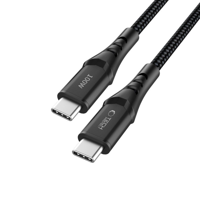 Cabo USB-C / USB-C Tech-Protect UB11T Ultraboost, PD 100W, 100 cm, preto