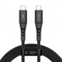 Cabo USB-C / USB-C Tech-Protect UB11T Ultraboost, PD 100W, 200 cm, preto