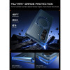 Capa Supcase UB Aero MagSafe para Samsung Galaxy Z Fold 8 Ultra com vidro temperado e vidro de privacidade, azul aramida