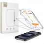 Protetor de ecrã em vidro temperado Tech-Protect Quick Set+ para Apple iPhone 15 / 16, preto (2 un.)
