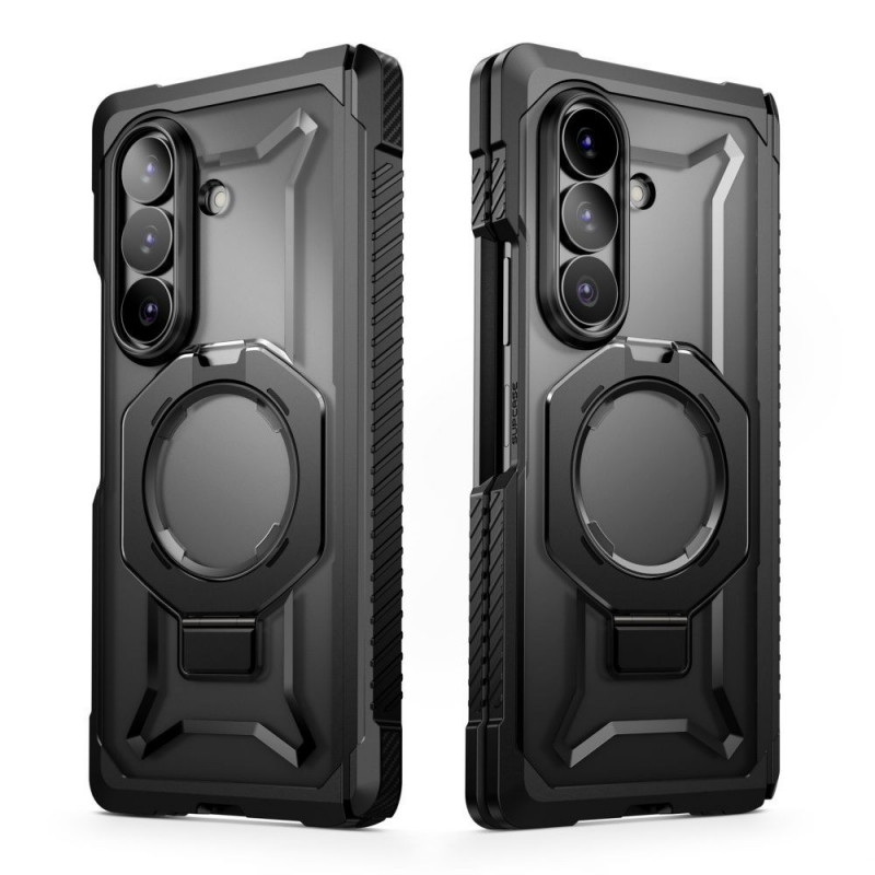 Capa Supcase UB Grip Mag MagSafe para Samsung Galaxy Z Fold 8 com vidro temperado e vidro de privacidade, preta