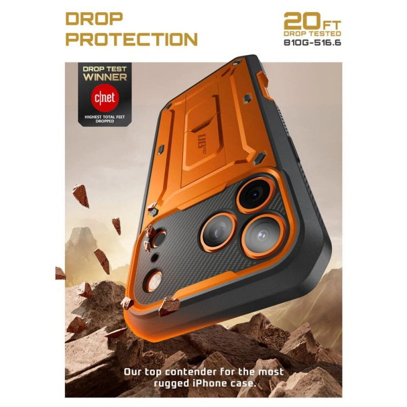 Capa Supcase Unicorn Beetle Pro para Apple iPhone 17 Pro Max, coral