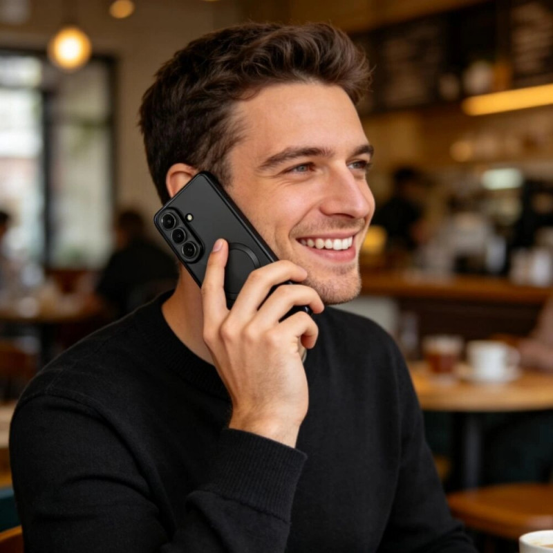 Capa MagFlex MagSafe Tech-Protect para Samsung Galaxy A57 5G, preto brilhante