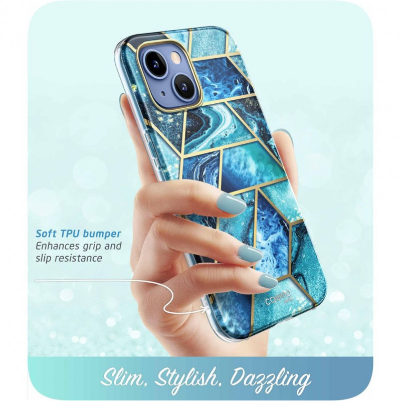 Capa Supcase Cosmo para Apple iPhone 14 Plus / 15 Plus, azul oceano