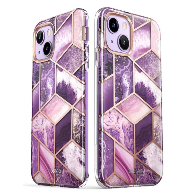 Capa Supcase Cosmo para Apple iPhone 14 Plus / 15 Plus, Marble Purple