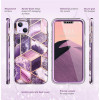 Capa Supcase Cosmo para Apple iPhone 14 Plus / 15 Plus, Marble Purple