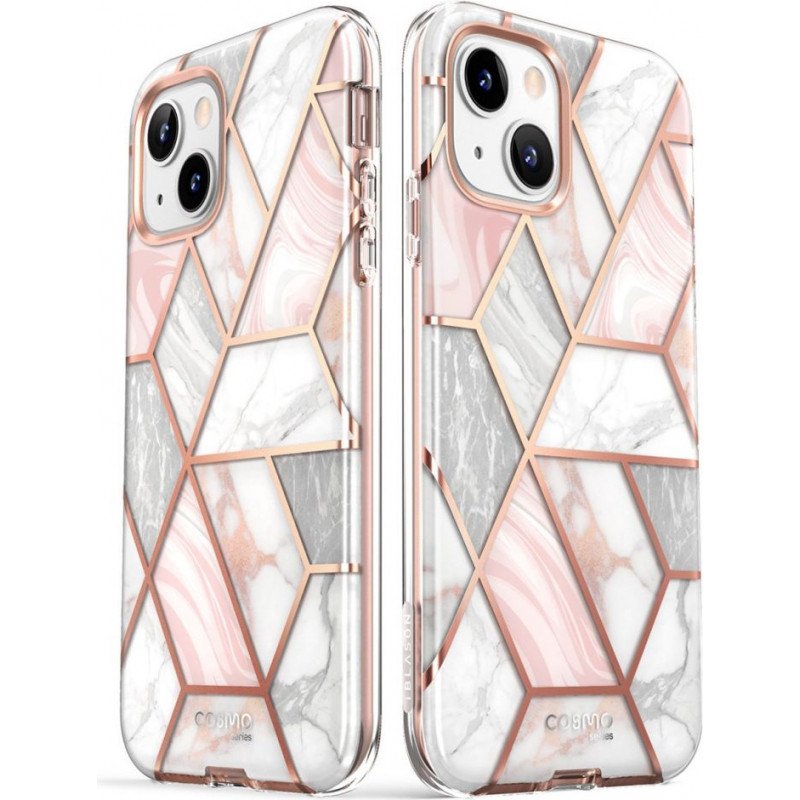 Capa Cosmo Supcase para Apple iPhone 14 Plus / 15 Plus, rosa mármore