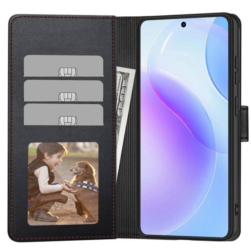 Capa carteira Tech-Protect para Samsung Galaxy A57 5G, preto/vermelho