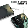 Capa Tech-Protect Lamano MagSafe para Samsung Galaxy A57 5G, preta e verde