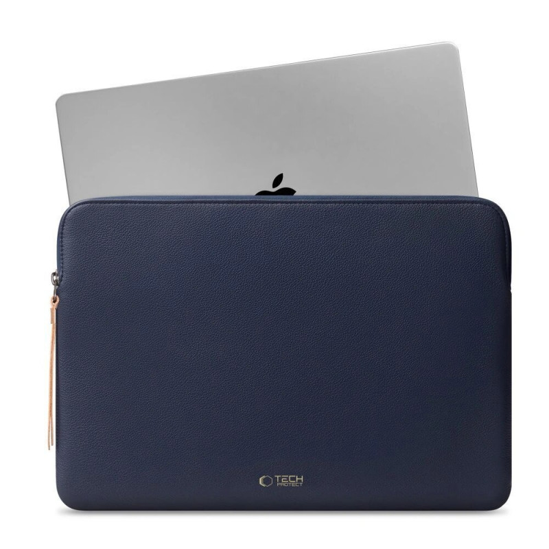 Manga para portátil Tech-Protect Fleece 13-14" azul-marinho