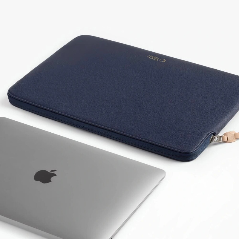 Manga para portátil Tech-Protect Fleece 13-14" azul-marinho