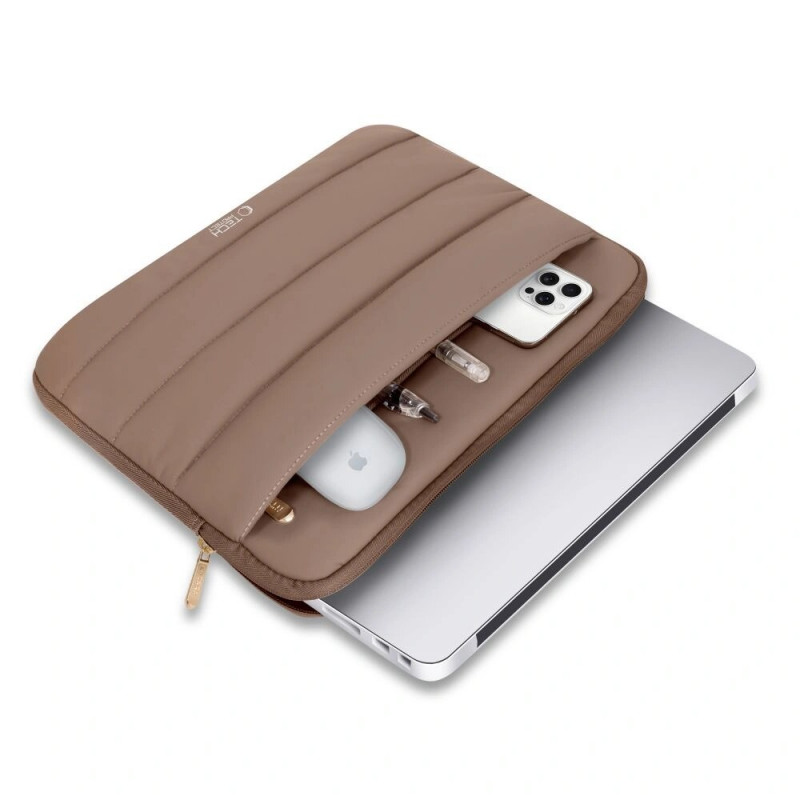 Capa para portátil Tech-Protect Fluffy 15-16", Walnut (castanho)