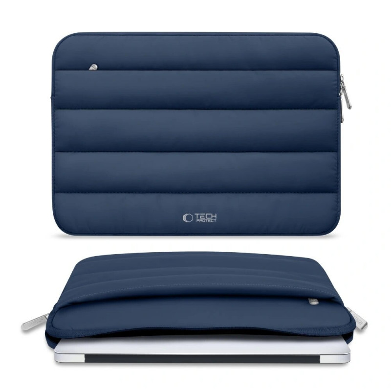 Capa para portátil Tech-Protect Fluffy 13-14" Azul-marinho
