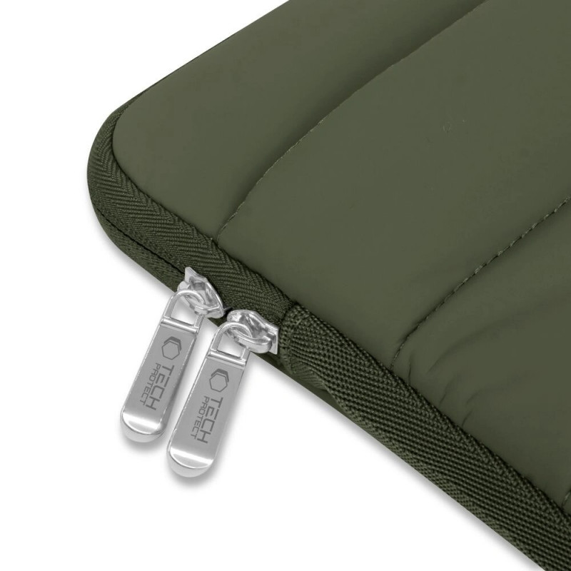 Capa para portátil Tech-Protect Fluffy 13-14" verde militar