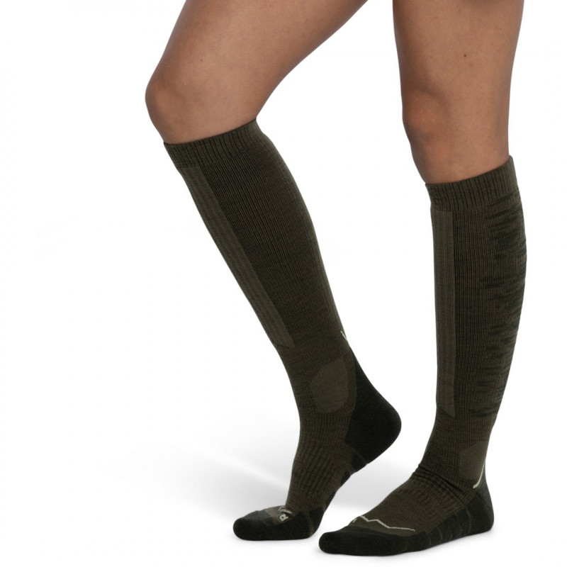 Meias Buff Merino HW Over The Calf HWO2 verde-oliva L