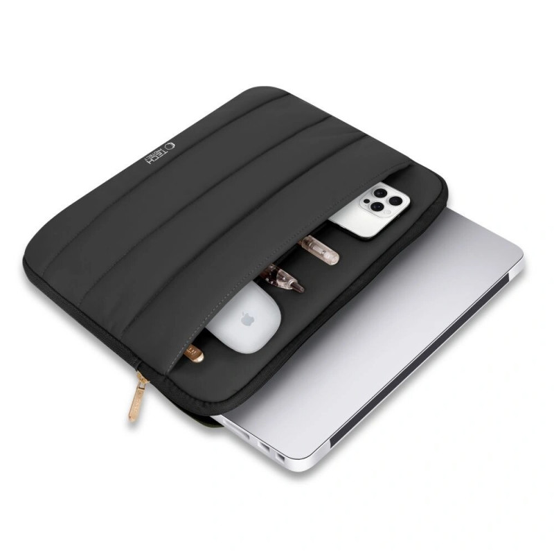 Capa para portátil Tech-Protect Fluffy 13-14", preta