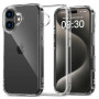 Capa Tech-Protect Flexair Hybrid para Apple iPhone 16, Transparente
