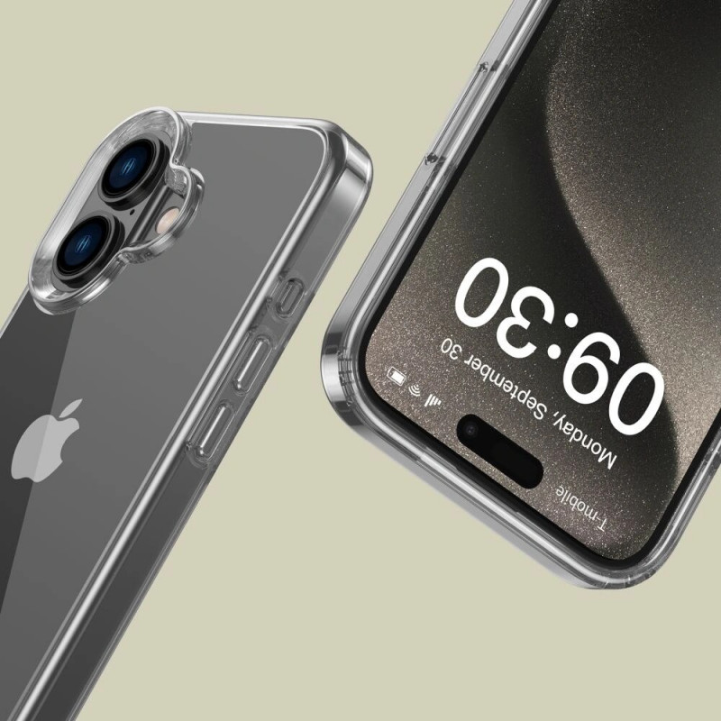 Capa Tech-Protect Flexair Hybrid para Apple iPhone 16, Transparente