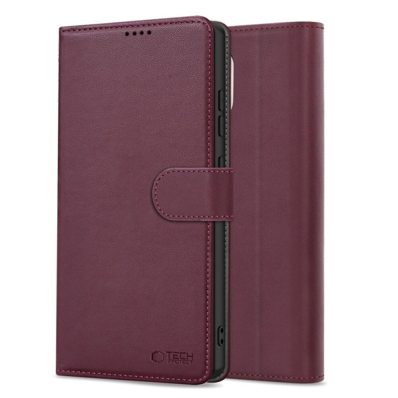 Capa carteira Tech-Protect para Samsung Galaxy A36 / A56 / A37 5G, bordô