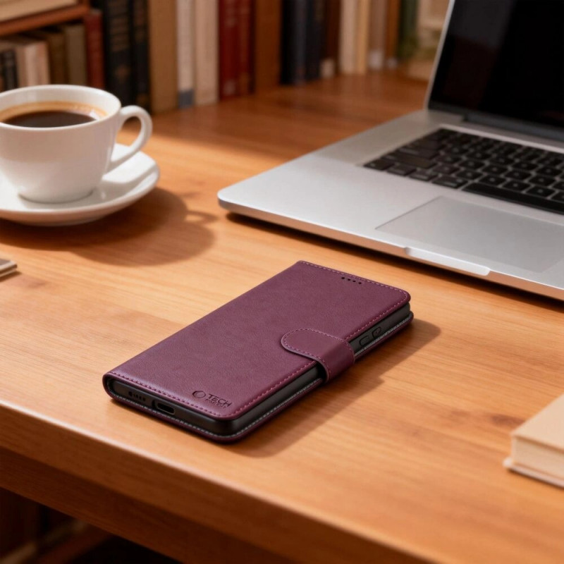 Capa carteira Tech-Protect para Samsung Galaxy A36 / A56 / A37 5G, bordô